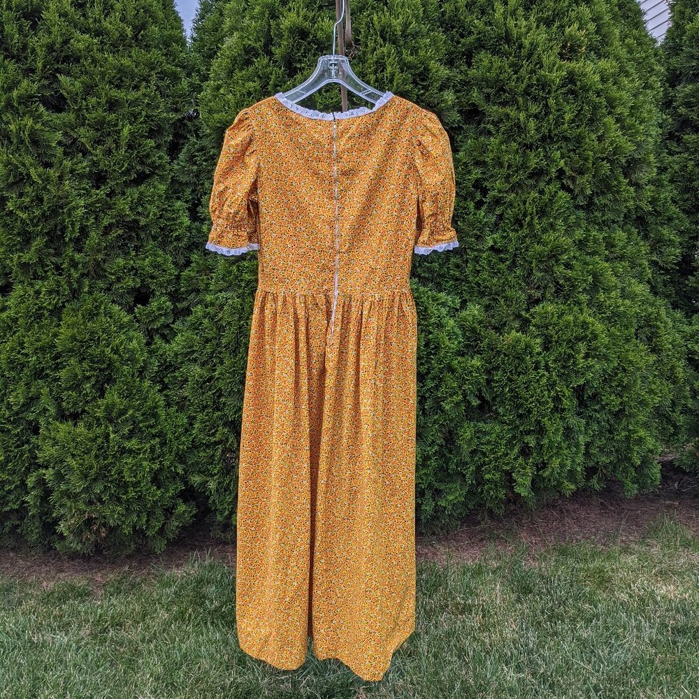 Handmade Vintage Prairie Cottagecore Puff Sleeve Farmhouse Dress - Picture 3 of 6